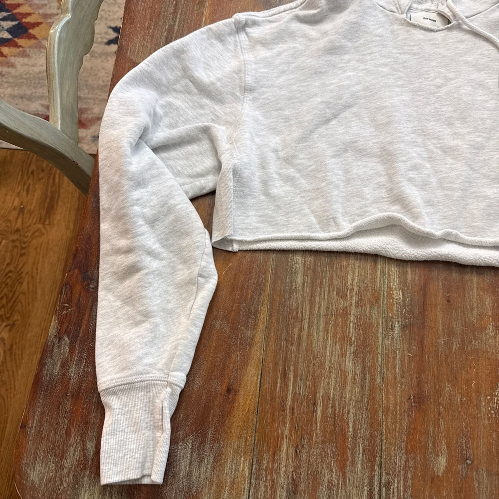 JOAH BROWN Pearl Grey French Terry Lounge Set Cropped Hoodie Joggers - Picture 5 of 16